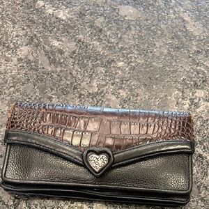 Brighton Black and Brown Women's Wallet Clutch
